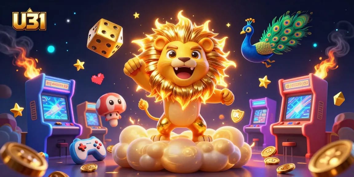 U31 players spin the reels on vibrant slots and dice, showcasing thrilling casino excitement.