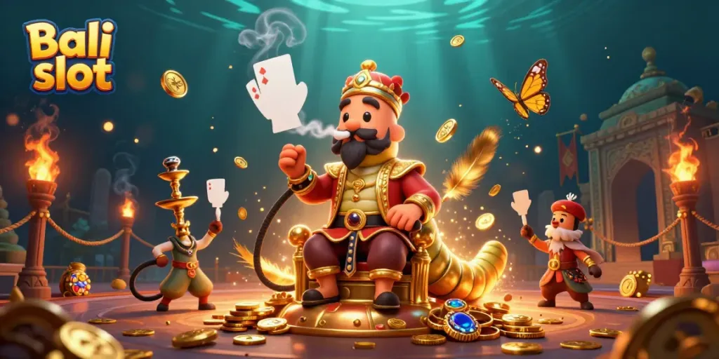 Engage with the unique Bali slot experience featuring vibrant 3D characters and dynamic casino elements.