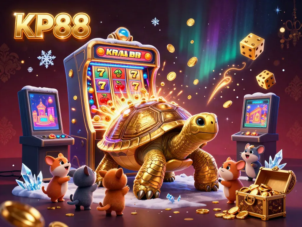 Experience winning moments at KP88 with a vibrant casino adventure featuring a golden tortoise pinball.