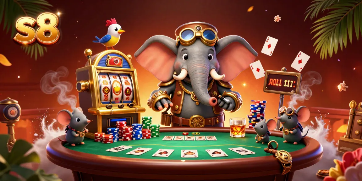 Experience immersive casino excitement with s8, where steampunk characters engage in vibrant gaming.