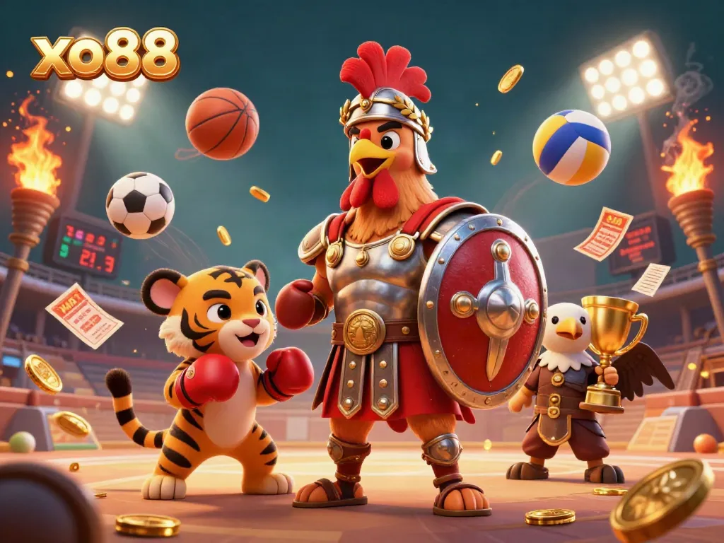 Experience thrilling games at xo88 with colorful characters in an engaging casino environment.