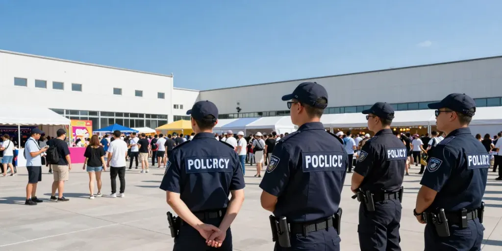 Event Security professionals ensuring safety at a community festival.