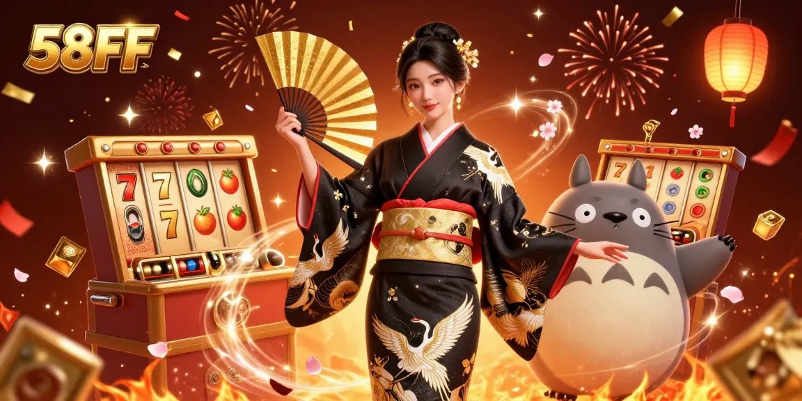 Engage with 58FF's immersive casino experience featuring vibrant 3D characters and thrilling game elements.