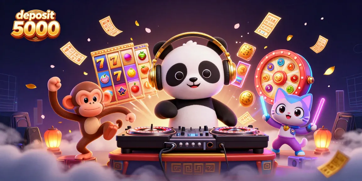 Experience thrilling gameplay with deposit 5000 slots, showcasing vibrant characters and casino elements in action.