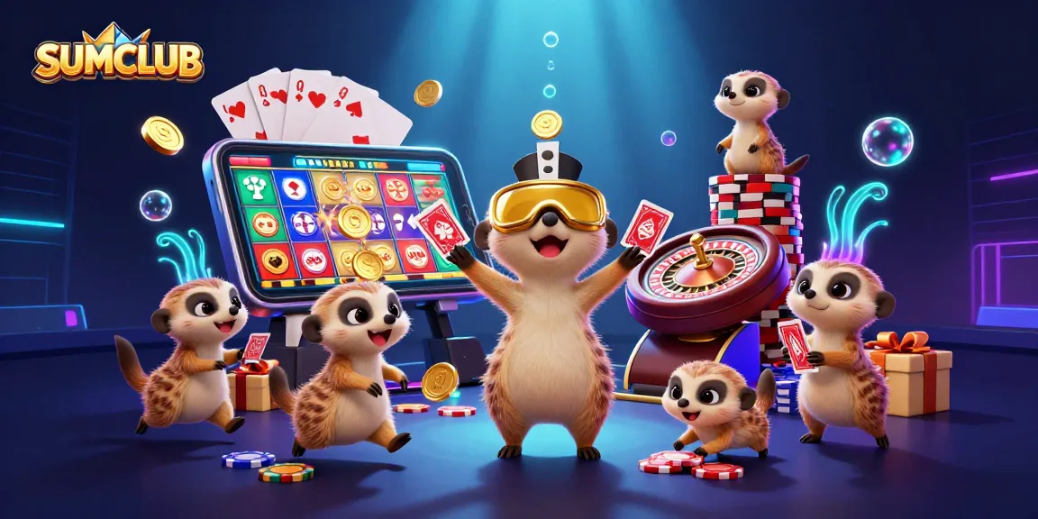 Experience the excitement at SUMCLUB with a vibrant meerkat casino operation, featuring dynamic game elements.