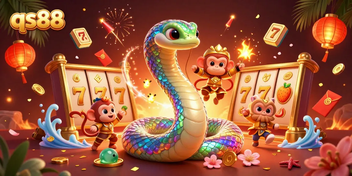 Experience the exciting world of qs88 slots with a magical 3D illustration featuring vibrant casino elements.