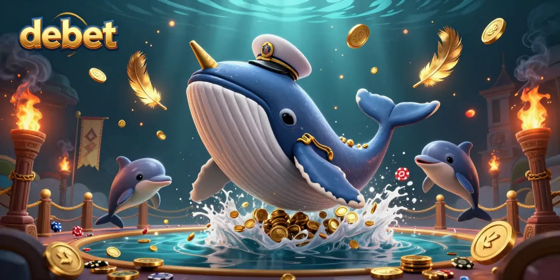 Engage in thrilling debet games with the playful trio of casino characters within a vibrant scene.
