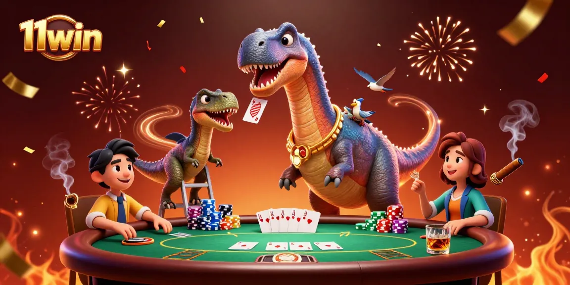 Experience thrilling poker action with 11win at an exciting casino scene filled with joy.