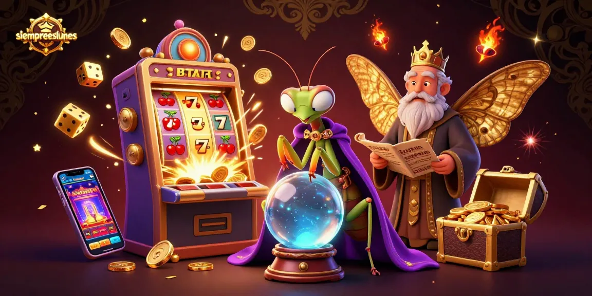 Engage with siempreeslunes as fortune teller characters reveal casino secrets amidst vibrant gaming elements.
